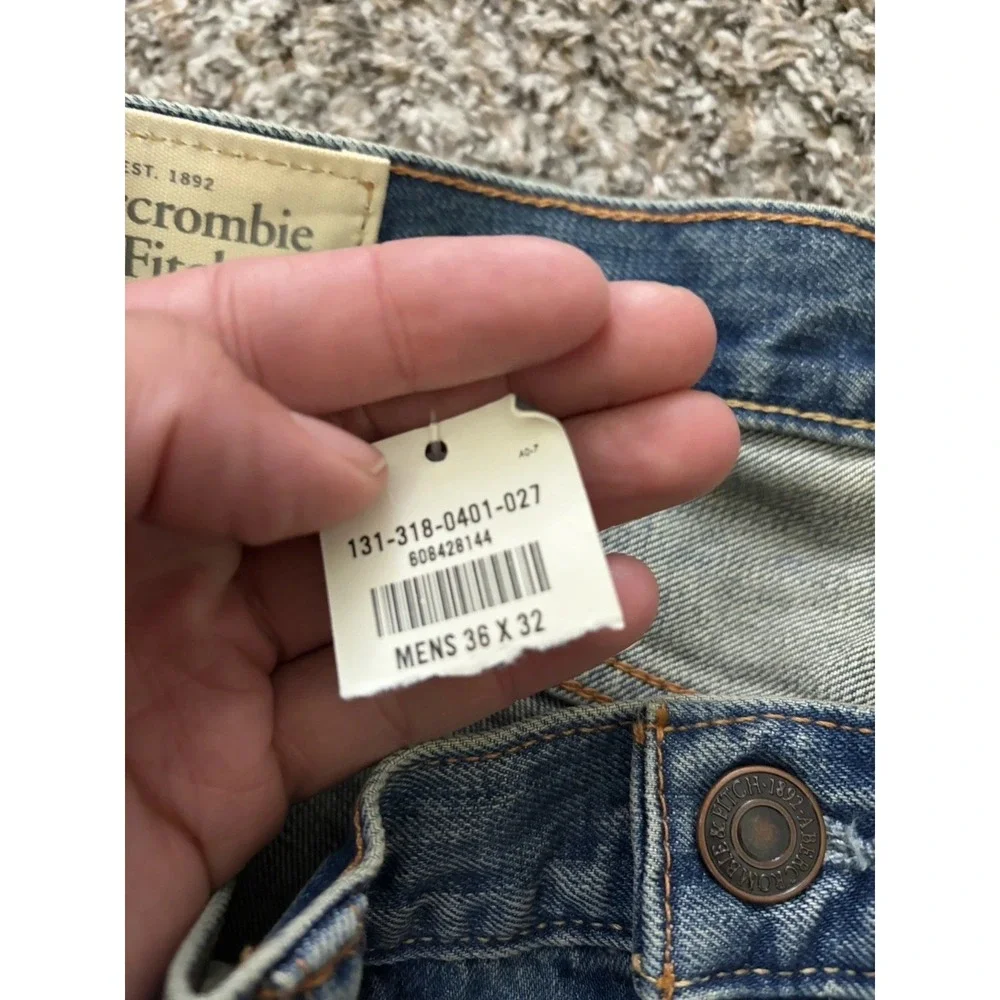 Abercrombie & Fitch Jeans Men's 36x32 The AF Skinny Fit Distressed NWT